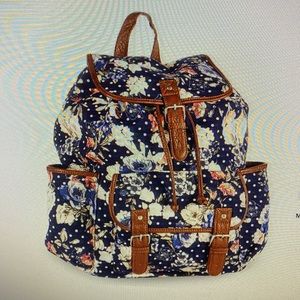 Aeropostale Bags Aeropostale Womens Polka Dot Floral Backpack